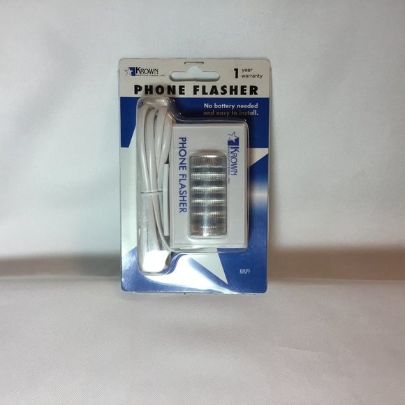 NEW Krown KRN-PF200 Phone Flasher Kmft-793 Strobe Visual Home Hearing Impaired - Picture 1 of 4